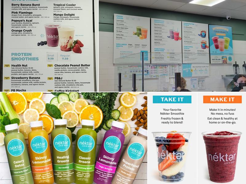 Nekter Juice Bar Menu