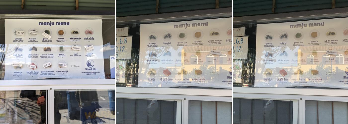 Shuei-Do Manju Shop Menu