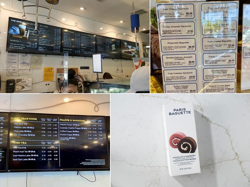 Paris Baguette Menu