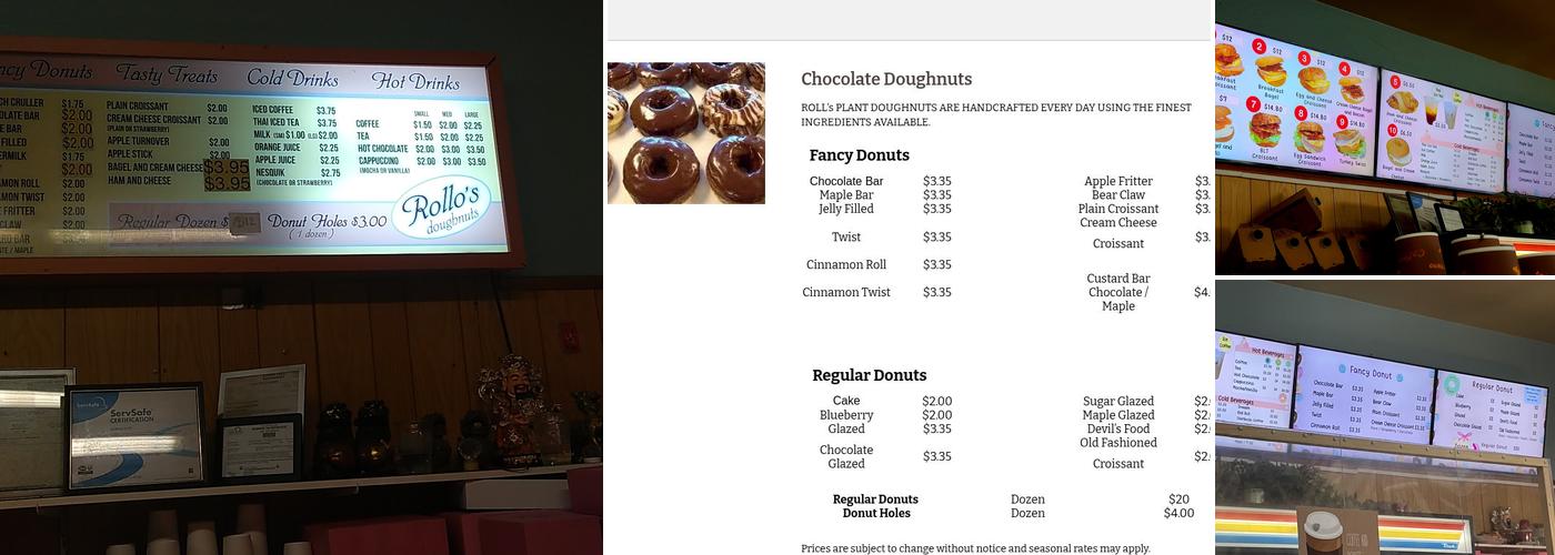 Rollo's Donuts Menu