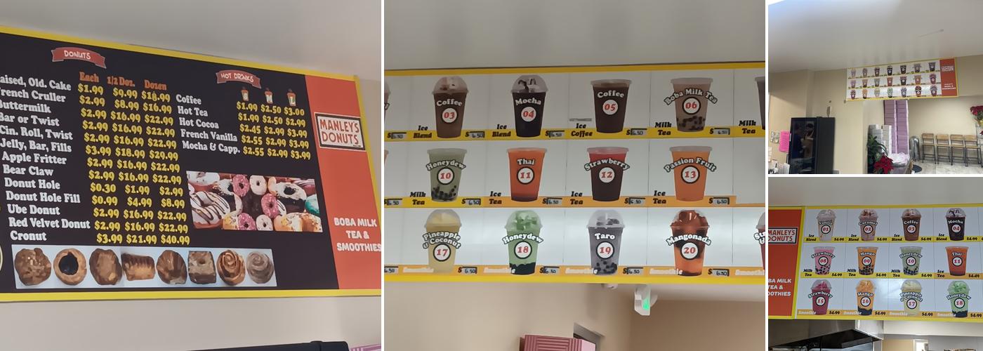 Manley's Donut Shop Menu