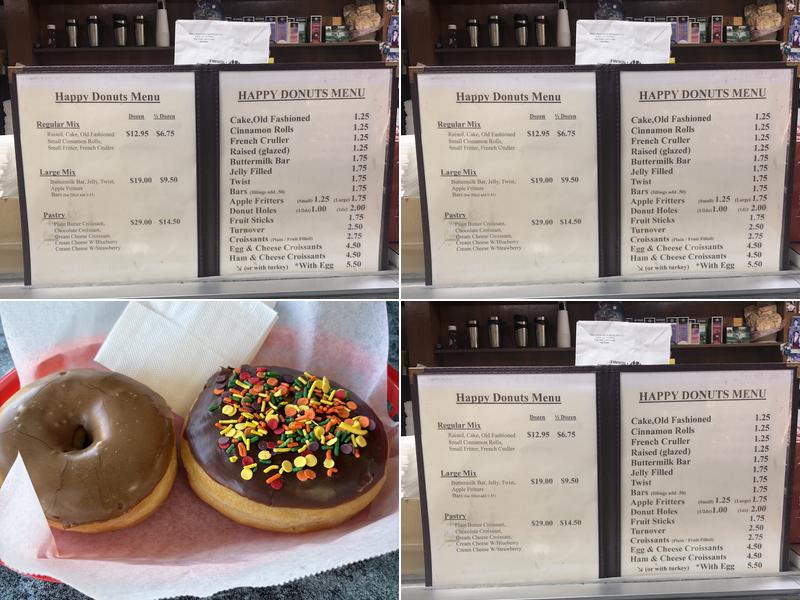 Happy Donuts Menu
