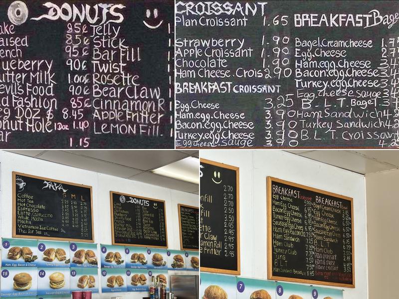 Maple leaf Donuts Menu