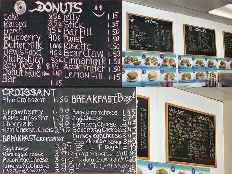 Maple leaf Donuts Menu