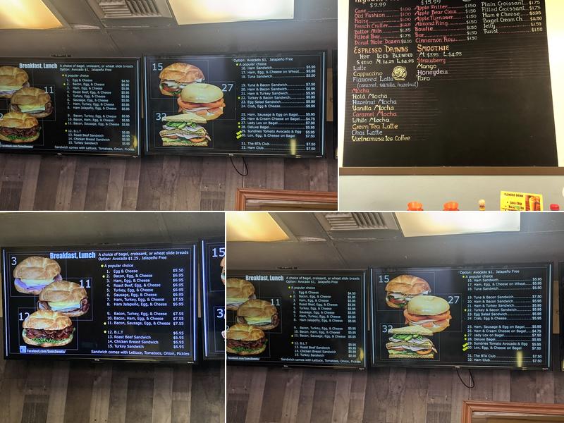 Sam's Donuts Menu