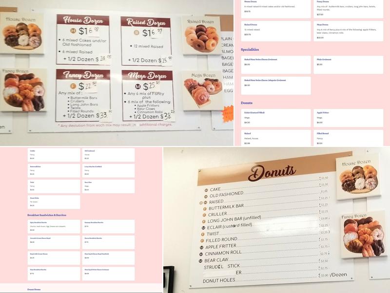 Donut House Menu