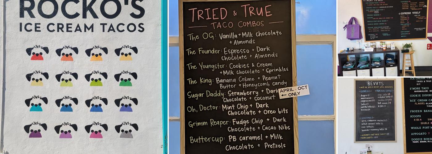 Rocko's Ice Cream Tacos Menu