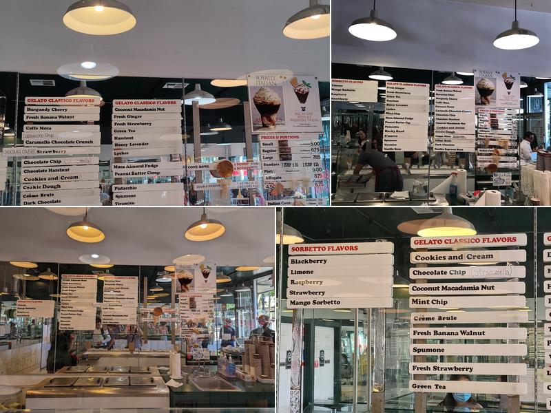 Gelato Classico Italian Ice Cream Menu