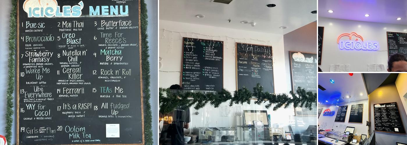 Icicles Menu