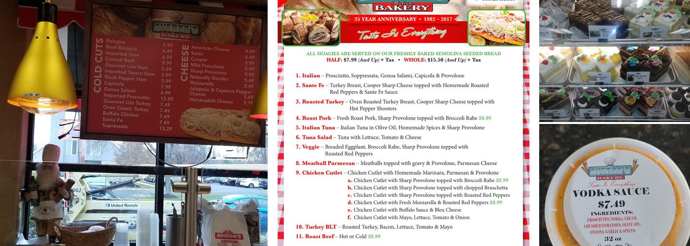 Aversa's Italian Bakery Menu