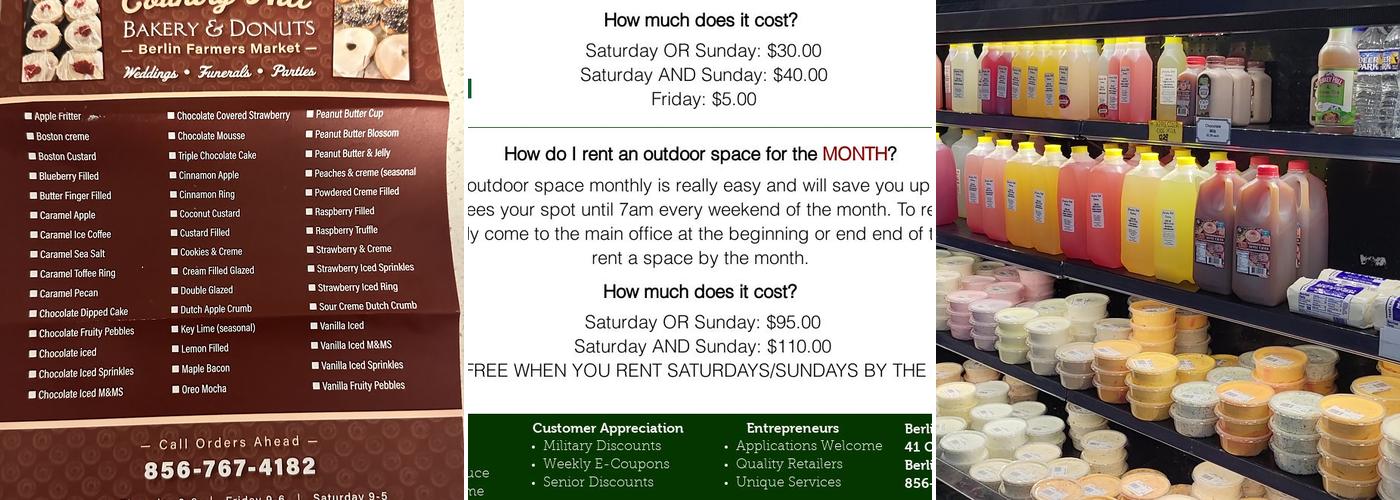 Country Hill Amish Bakery Menu