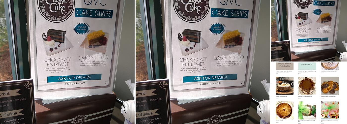 Classic Cake Bakery Menu