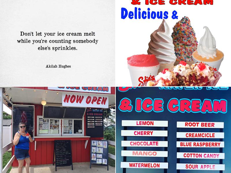 Stio's Water Ice & Ice Cream Menu