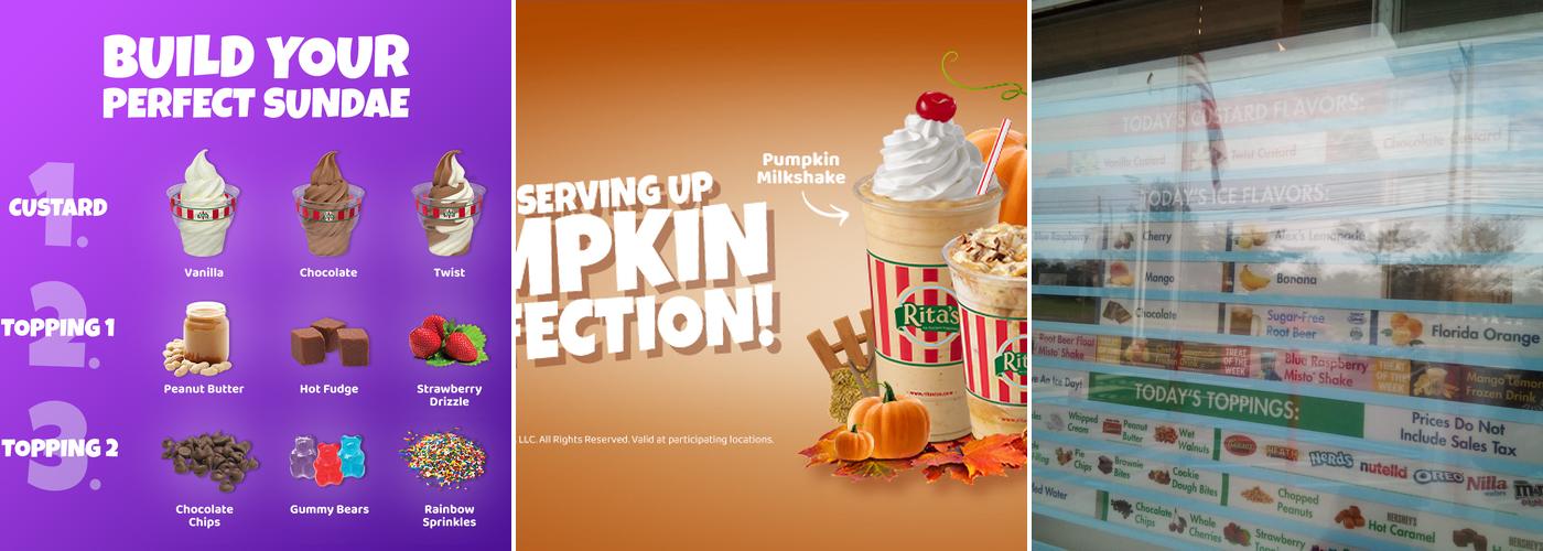 Rita's Italian Ice & Frozen Custard Menu