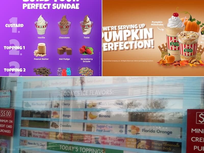 Rita's Italian Ice & Frozen Custard Menu