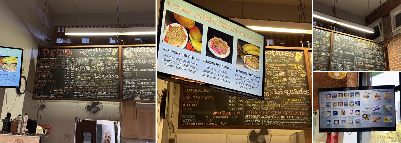 La Copa Loca Gelato Menu