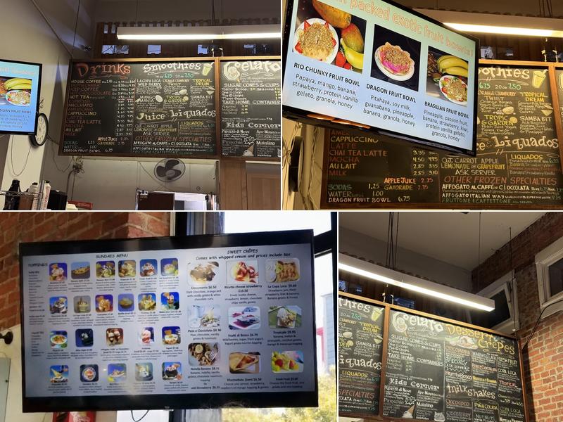 La Copa Loca Gelato Menu