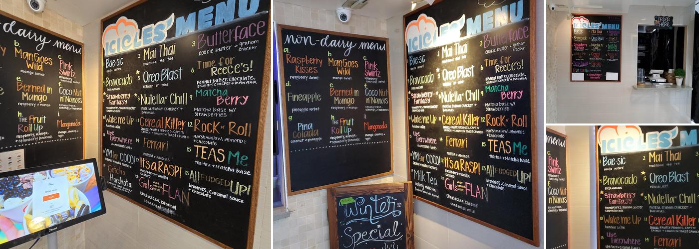 Icicles Menu