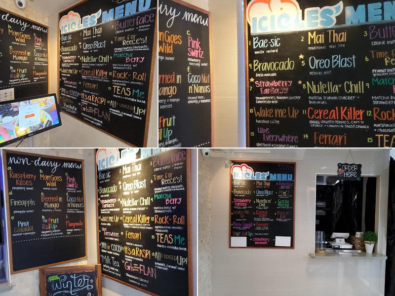 Icicles Menu