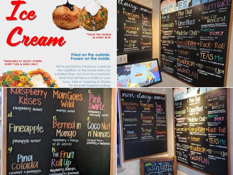 Icicles Menu