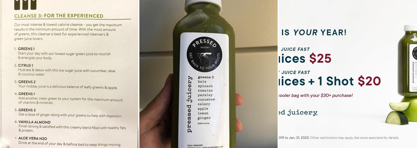 Pressed Juicery Menu