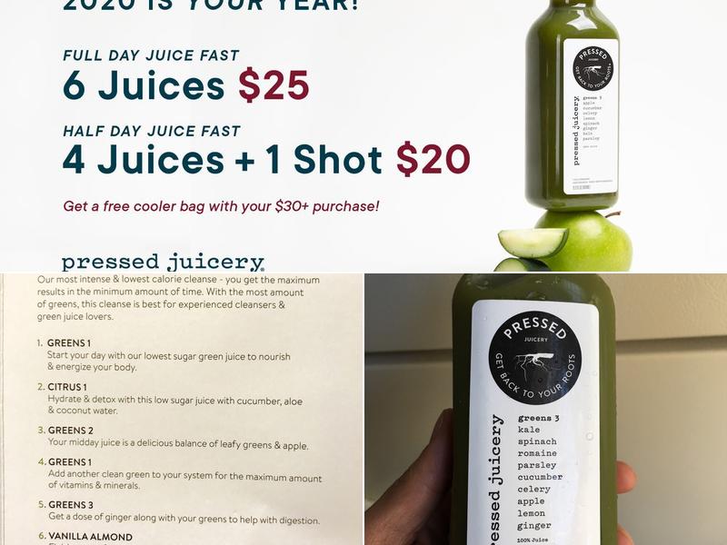Pressed Juicery Menu