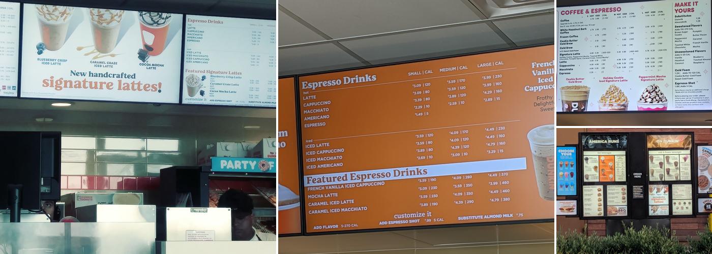 Dunkin' Menu