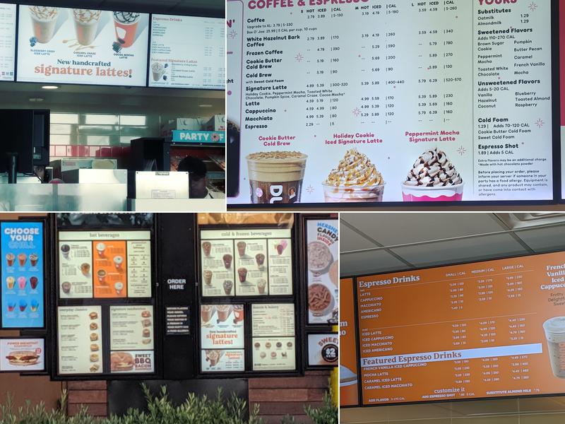 Dunkin' Menu