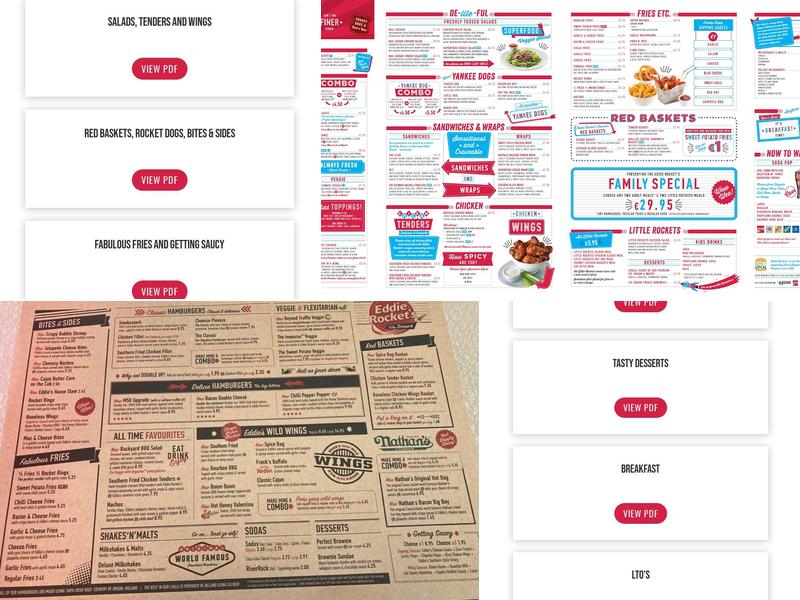 Eddie Rocket's Newry Menu