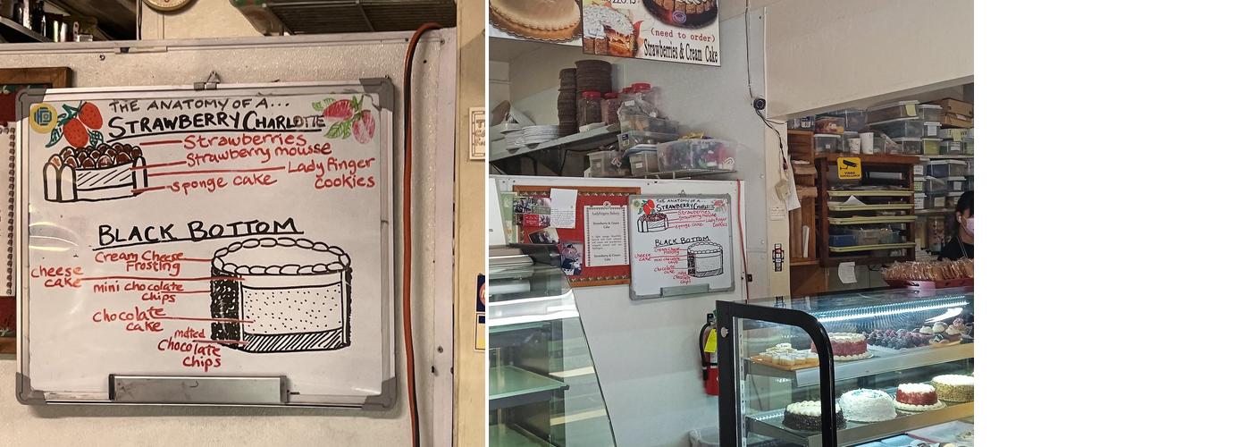 Ladyfingers Bakery Menu