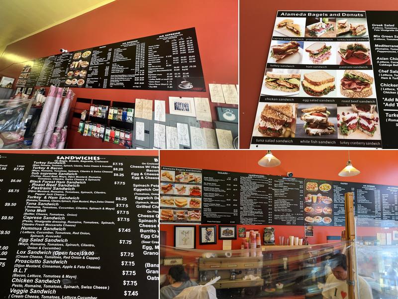 Alameda Bagels and Donuts Menu