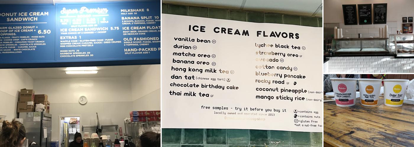 Cookiebar Scoop Shop Menu