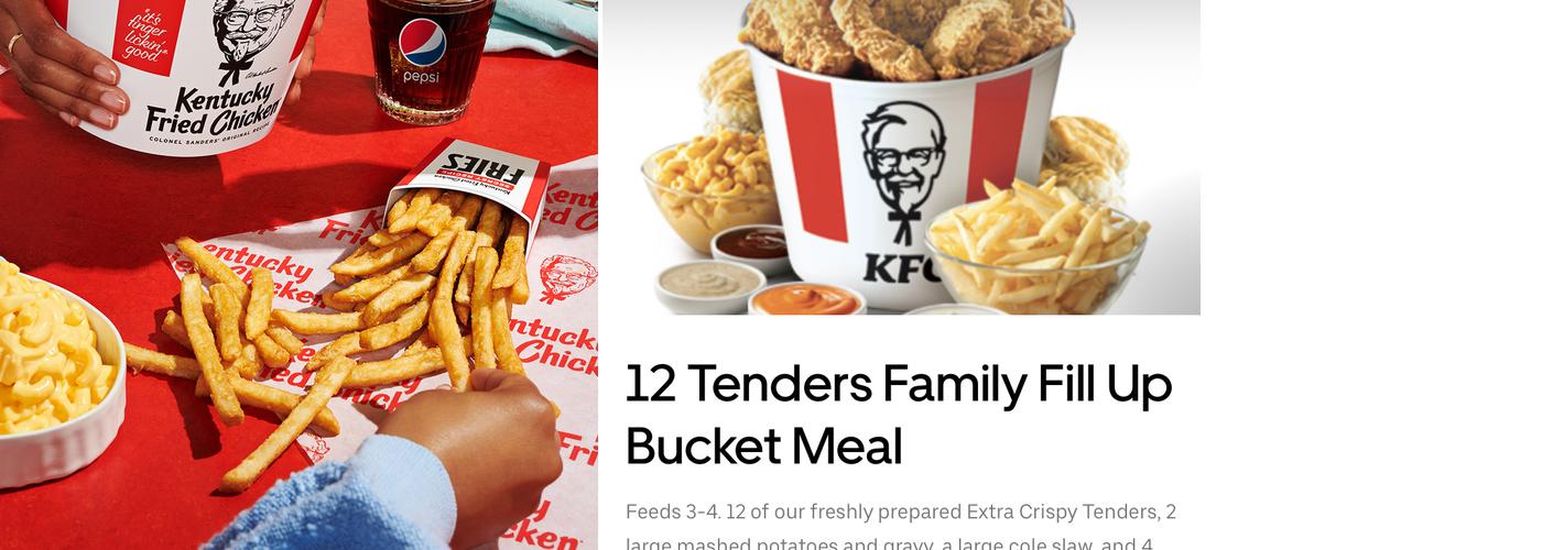 KFC Menu