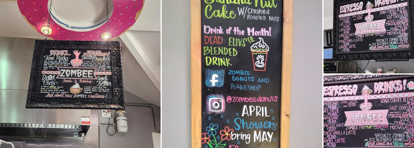 Zombee Donuts Menu