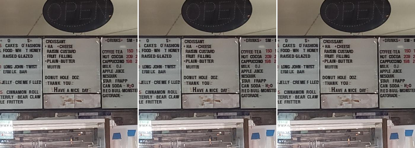 A K's Donuts Menu