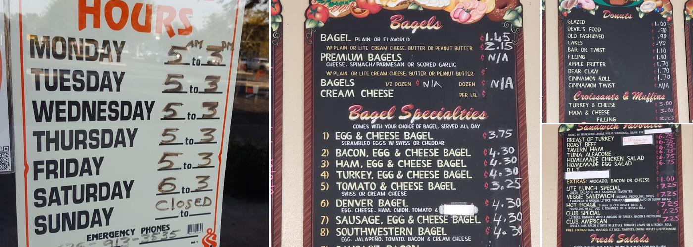 Wendi's Donuts Menu