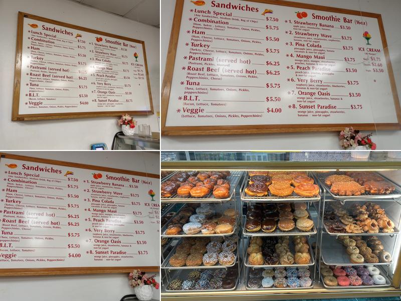 B & B Donuts Menu