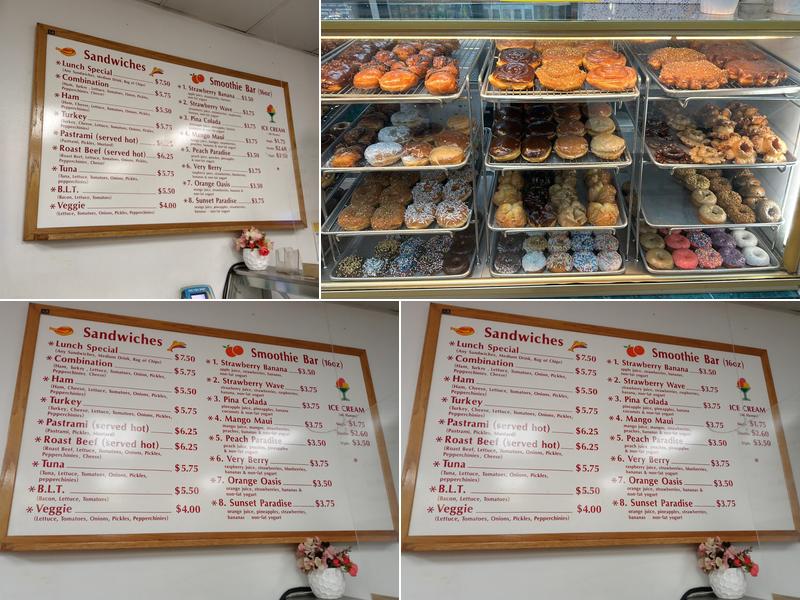 B & B Donuts Menu