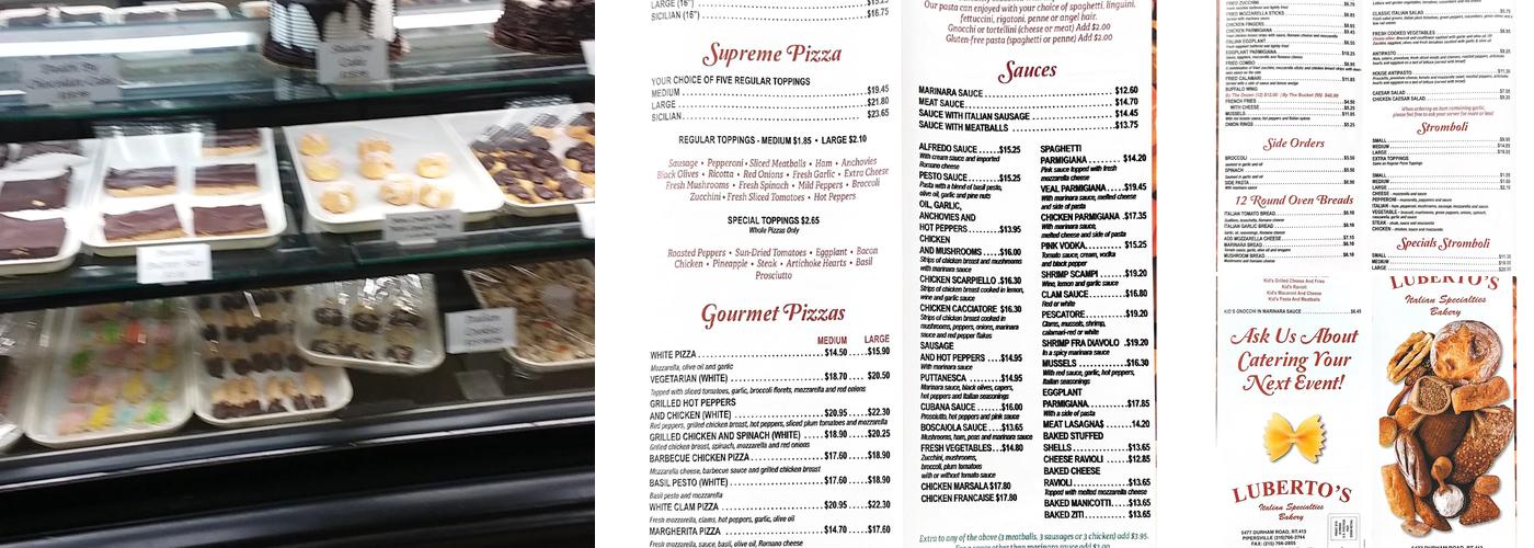 Lubertos Bakery & Deli Inc Menu