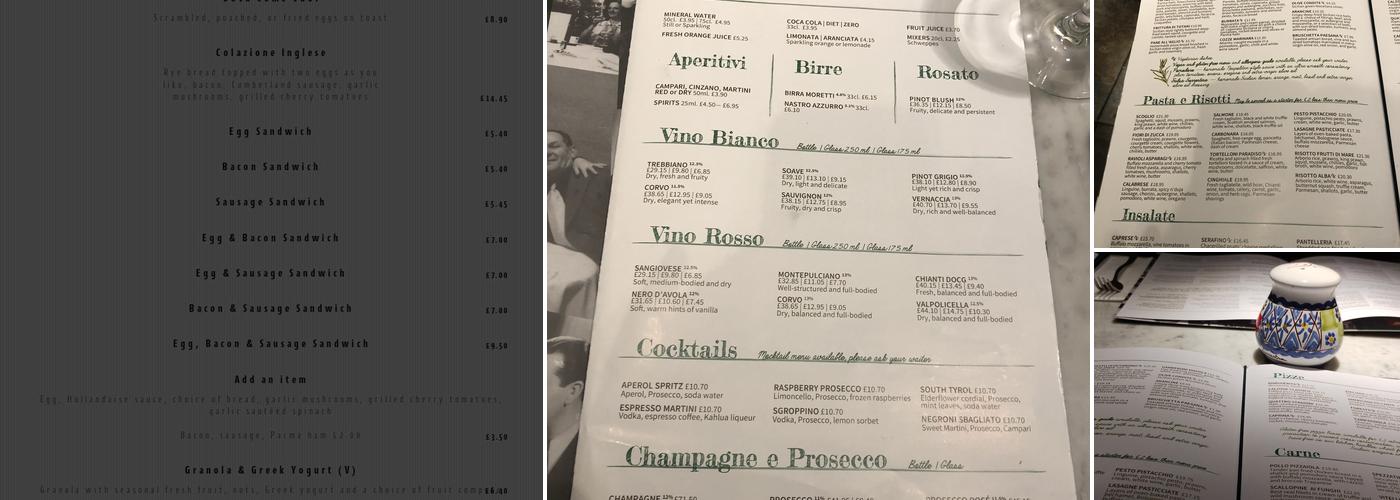 Ristorante Olivelli Menu