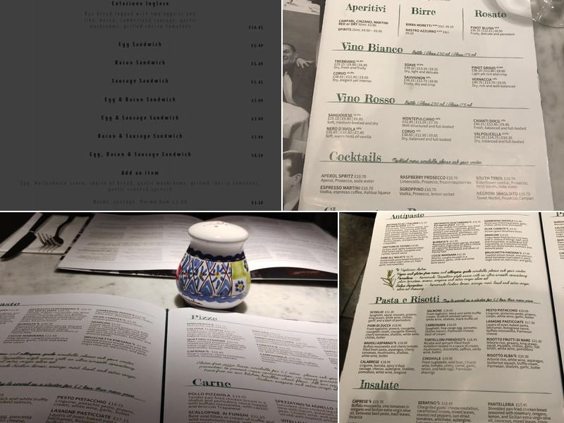 Ristorante Olivelli Menu