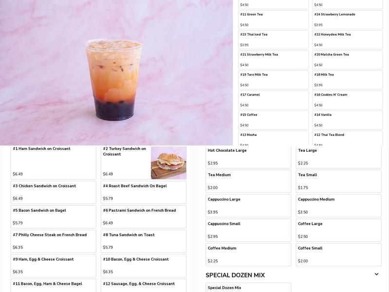 KD’s Donuts Menu