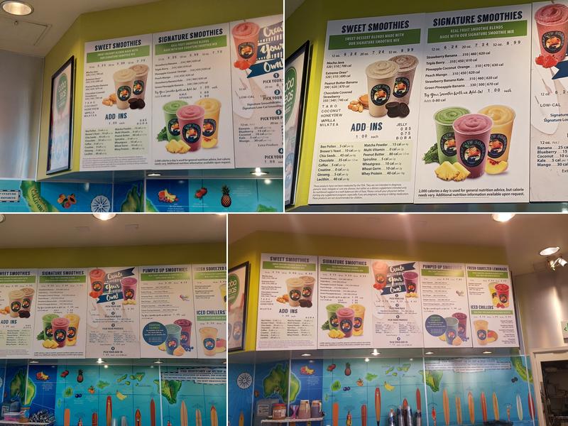 Surf City Squeeze Menu