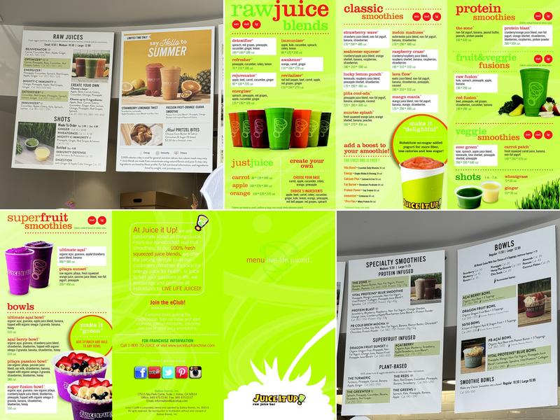Juice It Up! Menu