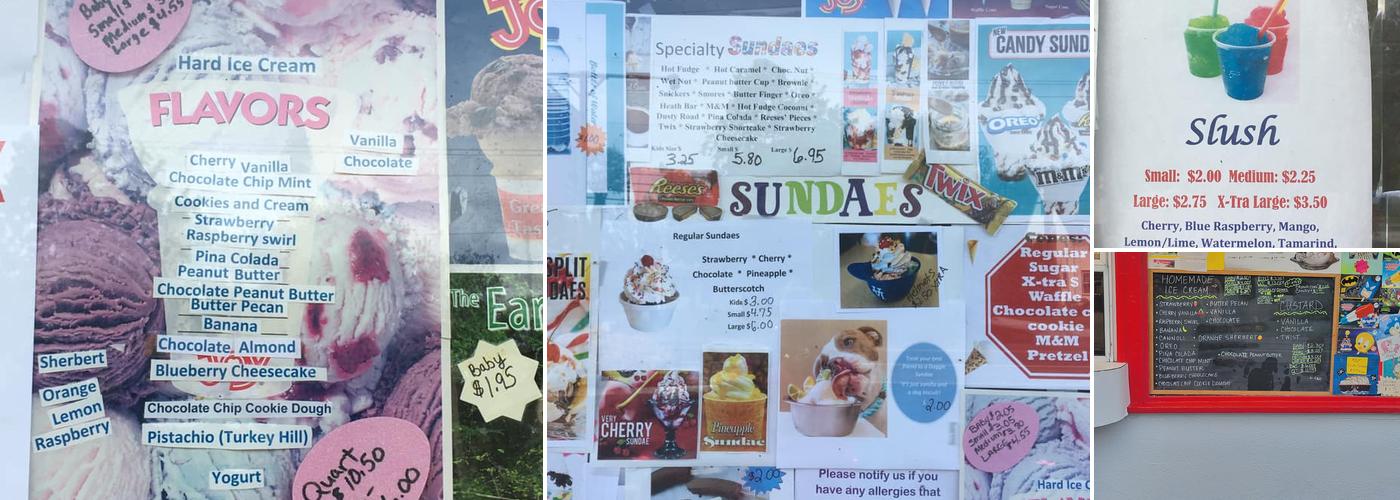 Terry's Custard Menu
