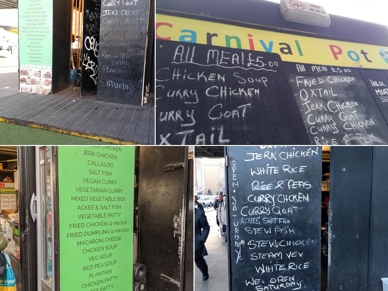 Carnival Pot Menu