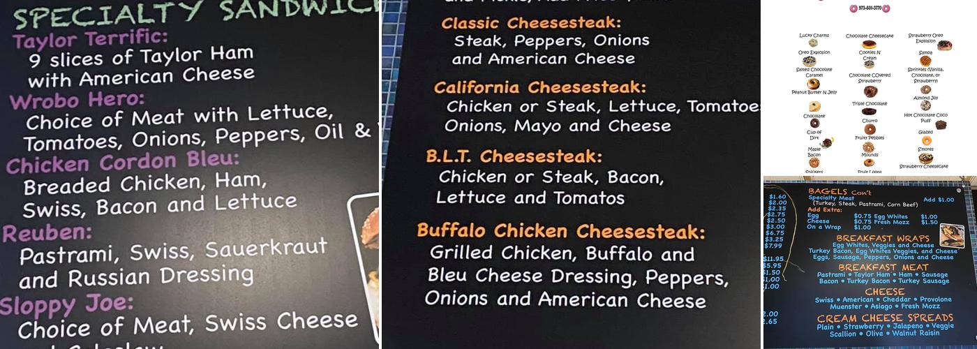 Donagels Bagels & Donut Cafe Menu