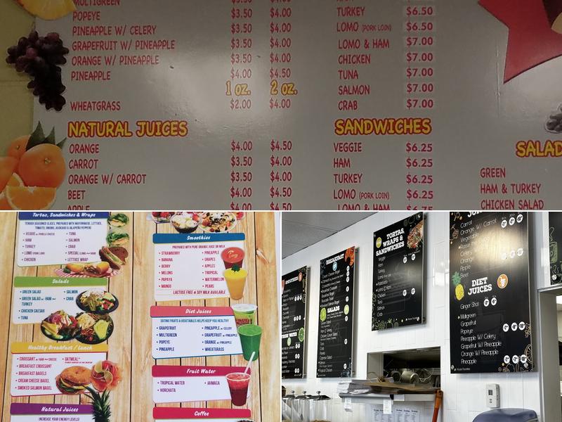 FRUTAS 3rd Ave. Menu