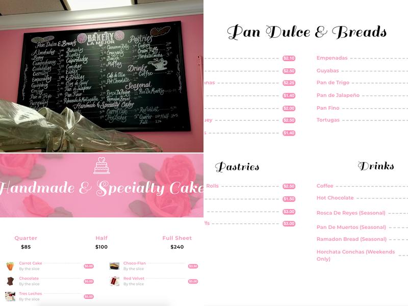 Bakery La Mejor Menu