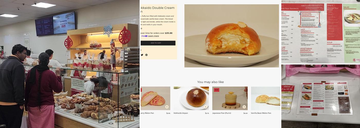 Andersen Bakery Menu